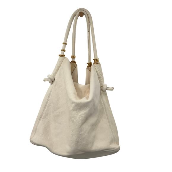 giuseppe zanotti ivory leather slouch bag - Picture 4 of 7